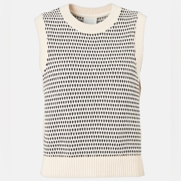Varley Anthropologie Women's Large Knowles Textured Knit Sweater Vest Birch - Picture 12 of 12